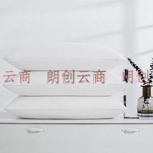 安睡宝（SOMERELLE）枕芯 高弹透气纤维枕头 舒适酒店枕 全棉面料 舒芯可水洗 白色