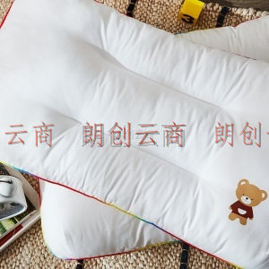 乐蜗家纺LOVO罗莱生活出品 儿童用枕头熊兜兜防螨纤维枕芯 47*73cm