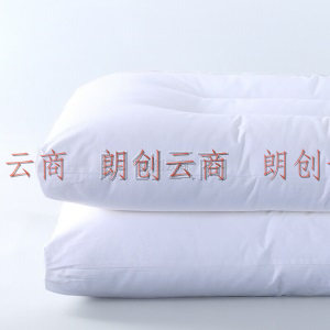 洁丽雅（Grace）纯棉枕头  40支单人枕芯 加大加厚星级酒店定型枕透气舒适四季通用一只装1100G 48×74cm
