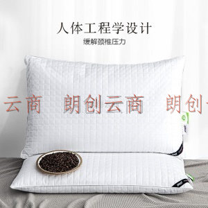 安睡宝（SOMERELLE）枕芯 100%纯荞麦枕头芯 可拆换成人荞麦枕头颈椎枕 全棉华夫格面料 单只装