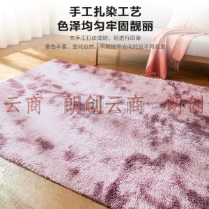 艾薇长绒毛满铺地毯客厅沙发地毯卧室床边毯飘窗毯80*190cm佳人
