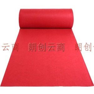 迪茵（DIYIN）红地毯婚庆迎宾展会舞台地毯拉绒办公室楼梯开业红毯一次性  1米宽  长10米