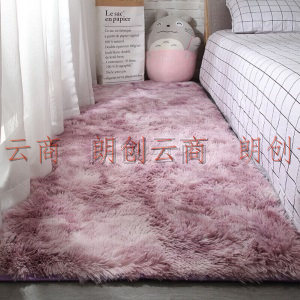 艾薇长绒毛满铺地毯客厅沙发地毯卧室床边毯飘窗毯80*190cm佳人
