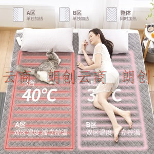 环鼎电热毯双人电褥子单人小型地暖垫烘被加大加热垫双控1.8*2.0米ST200-180-1X 135W