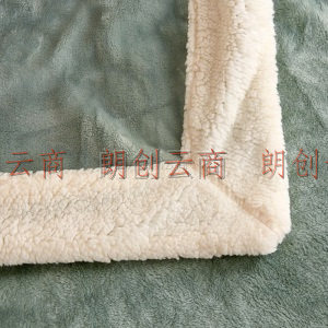 九洲鹿 毛毯 珊瑚绒毯子 午睡空调毯沙发盖毯 法兰绒小毯子被子 抹茶绿 150*200cm