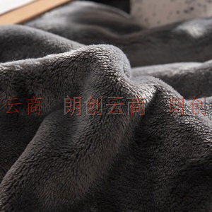 九洲鹿 毛毯 加厚法兰绒毯子 春秋午睡空调毯透气毛巾被盖毯 灰色 150*200cm