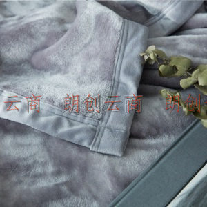 南极人 毛毯家纺 法兰绒毯子 空调毯 毛巾被 办公室午睡四季盖毯 灰色 100*140cm