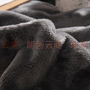 九洲鹿 毛毯 加厚法兰绒毯子 春秋午睡空调毯毛巾被盖毯 灰色 180*200cm