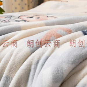 九洲鹿 毛毯加厚 法兰绒毯子 珊瑚绒办公室居家午睡空调被毯子  150*200cm