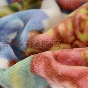 富安娜家纺毛毯 保暖毯子法兰绒毯冬天双人盖毯被 四季毯子 倾城之魅 米白180*200cm