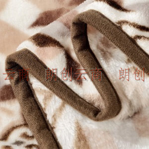 富安娜家纺 毛毯保暖 毯子中性 秋冬保暖盖毯  法兰绒毯午休毯子午睡空调毯 莫格 180*200cm