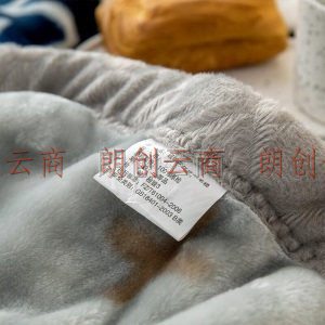 南极人NanJiren 毛毯 双层加厚拉舍尔毛毯 双人秋冬厚被子盖毯盖被毯子 180*220cm
