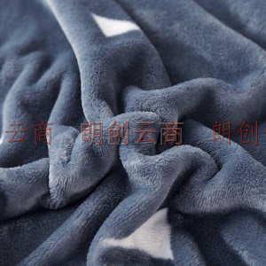 南极人（NanJiren）毛毯 法兰绒毯子 办公室午睡盖毯盖被 珊瑚绒空调毯毛毯被 灰 200*230cm