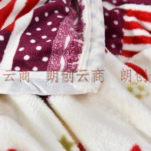 雅鹿·自由自在 毛毯加厚法兰绒毯子毛巾被午睡空调毯盖毯冬季辅盖两用 单人150*200cm星月传奇