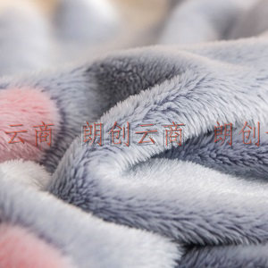 南极人NanJiren  加厚保暖法兰绒毯子柔软透气 150*200cm 珊瑚绒5D雪花绒毛巾被子床单双人午睡毯盖毯
