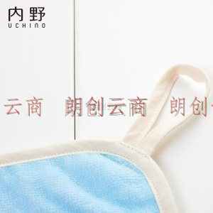 内野（Uchino）小方巾纯棉小毛巾婴儿卡通图案儿童洗脸方巾全棉吸水 可爱动物入学巾 粉色
