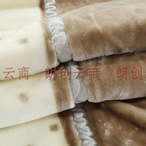 南极人NanJiren 毛毯 双层加厚6.6斤拉舍尔毛毯 双人秋冬厚被子盖毯盖被毯子 200*230cm