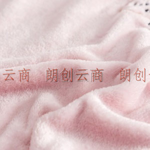 罗莱家纺 LUOLAI 单人毛毯空调毯盖毯法兰绒毯子 素色法兰绒绣花毯 粉色 200*230cm