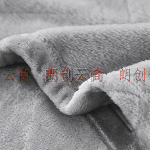 罗莱家纺 法兰绒毯子抗菌午睡空调毯办公室居家宿舍四季盖毯 吸湿抗菌科技绒毯 灰色 150*200cm