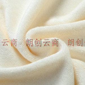 竹之锦 毛巾 竹纤维加厚牡丹提花缎边毛巾礼盒  米色