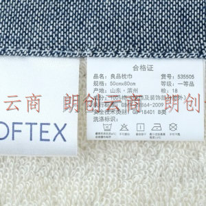亚光 纯棉毛巾色织纱布枕巾2条装 透气舒适色织良品 蓝色 50*80cm/150克/*2条