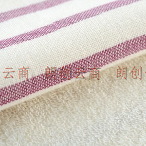 亚光 毛巾 纯棉色织纱布枕巾2条装 透气舒适色织良品  浅紫色 50*80cm/150克/*2条