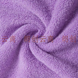 洁丽雅（Grace）浴巾大成人纯棉炫彩缎档加大加厚浴巾 单条装 柔软亲肤浴巾 140x70cm 紫色  450g