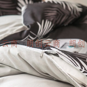 南极人 套件家纺 水洗棉学生三件套 床单被罩 单人宿舍床上用品 蔓森 适用1.2米床