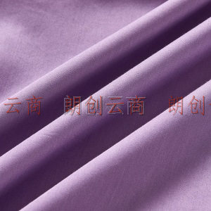  LOVO乐蜗家纺中式国潮风床单被罩纯色轻奢60支长绒棉贴布绣礼盒装四件套 紫色 1.2m床 (适配150*215被芯)