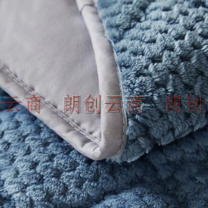 南极人NanJiren 法兰绒床褥 床垫加绒床垫子褥子单双人1.8米保暖菠萝格垫被保护垫