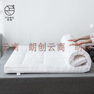 有窝 学生床垫 单人宿舍抑菌床褥子寝室垫背 上下铺软垫 白色 90*200cm