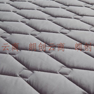 北极绒 床垫家纺 舒适透气床垫子四季保护垫可折叠床褥子垫被 灰色 180*200cm