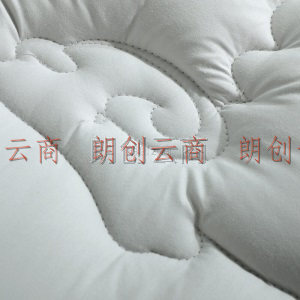 水星家纺 澳洲抗菌羊毛软床垫床褥子垫被可折叠加厚 素灰色 加大双人1.8床 180*200cm