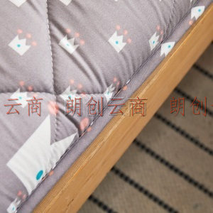 九洲鹿 榻榻米海绵床垫子 学生宿舍垫被 可折叠加厚防滑双人床褥垫子 智慧星 1.2米床
