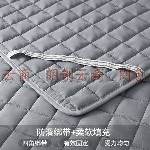 南极人NanJiren 床垫 软垫四季透气保护垫 灰色 1.8米床 可折叠学生榻榻米床褥子垫子垫被