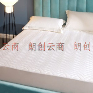 罗莱家纺 床垫床褥子软双人垫子可折叠可机洗 亲柔大豆防螨抗菌纤维床护垫 白色 1.8米床
