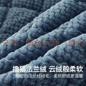 南极人NanJiren 法兰绒床褥 床垫加绒床垫子褥子单双人1.8米保暖菠萝格垫被保护垫
