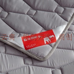 北极绒 床垫家纺 舒适透气床垫子四季保护垫可折叠床褥子 灰色 150*200cm