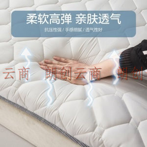 南极人NanJiren 抗菌床垫 可折叠加厚榻榻米床垫子软垫 双人四季睡垫防滑保护垫 1.8米床