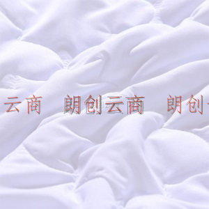 富安娜出品 夹棉床垫床罩床褥子 单双人防滑防脏席梦思保护垫保护罩 亲肤磨毛面料 橡筋款-白色(圣之花) 1.2米床 120*200cm