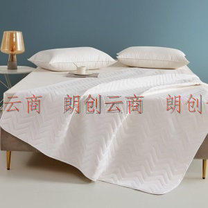 罗莱家纺 床垫软垫子床褥子双人可折叠可机洗 亲柔大豆防螨抗菌纤维床垫 白色 1.8米床