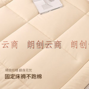 梦诗娜 棉花床褥 新疆棉絮垫被褥子 全棉单人床褥垫子1.5米铺床被褥保暖加厚床垫 原棉 150*200cm5斤