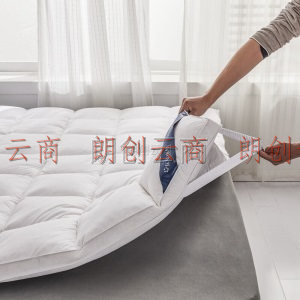 洁丽雅加厚立体床垫羽丝绒双人1.8米床家用1.5m多功能可折叠垫子褥子 白色 180*200cm