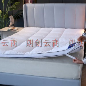 艾薇 加厚立体床垫羽丝绒双人1.8米床家用多功能可折叠垫子褥子 本白色 180*200cm