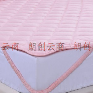 富安娜家纺 纯棉床垫保护垫 床褥子防滑保护垫四季可用简约百搭可水洗厚床垫 笠高26cm 厚床垫-橡筋款 120*200cm