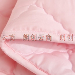 富安娜出品 夹棉床罩薄床垫 纯棉面料保护垫 单双人全棉面料防滑防脏床垫保护罩 加厚橡筋款-粉色 1.2米床 120*200cm
