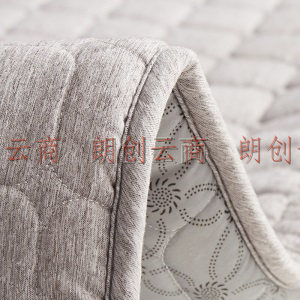 云瑾 床垫 可折叠单人软床垫子透气防滑保护垫四季薄褥子 彩棉灰 150*200cm