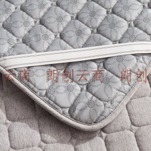 云瑾 床垫 可折叠单人软床垫子透气防滑保护垫四季薄褥子 彩棉灰 150*200cm