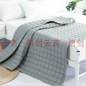 迎馨 床垫家纺 软垫舒适透气床褥子四季保护垫可折叠床垫子休闲 灰色 0.9米床 90*200cm