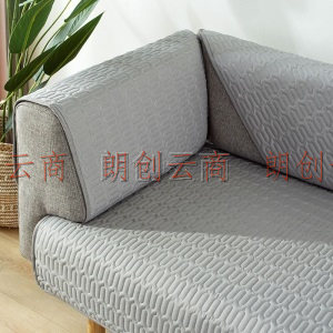 QUATREFOIL 沙发垫布艺防滑坐垫四季通用 简琪-灰色90*210cm单条装